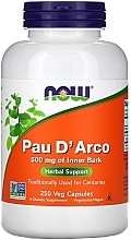 Kapsułki Kora drzewa mrówkowego 500 mg - Now Foods Pau D'Arco — Zdjęcie N2