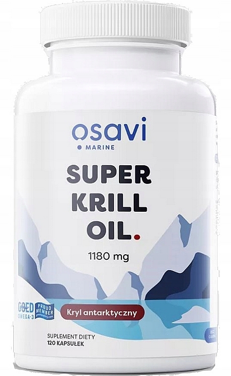 Suplement diety Olej z kryla arktycznego, 1180 mg - Osavi Super Krill Oil — Zdjęcie N1