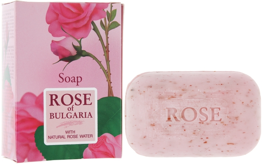 Mydło w kostce z naturalnym hydrolatem różanym - BioFresh Rose of Bulgaria Soap — Zdjęcie N1