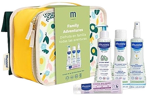 Zestaw, 5 produktów - Mustela Family Adventures Pastel Suitcase — Zdjęcie N1