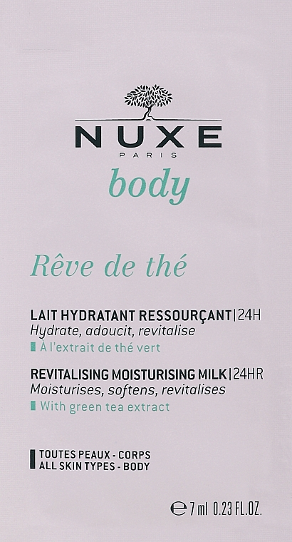 Rewitalizujące mleczko nawilżające - Nuxe Body Reve de The Revitalizing Moisturizing Milk (próbka) — Zdjęcie N1