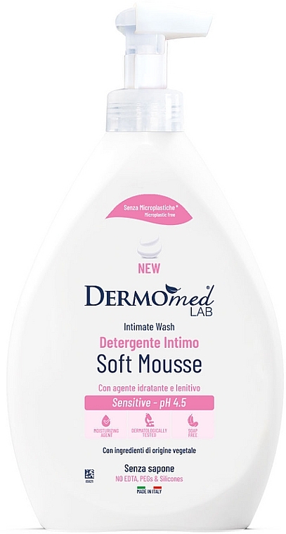 Pianka do higieny intymnej - Dermomed Soft Mousse Sensitive Intimate Wash — Zdjęcie N1