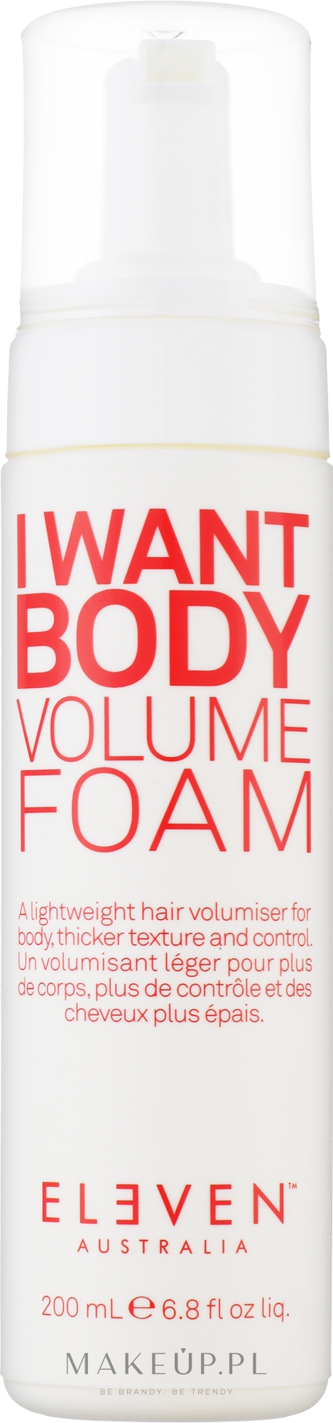 Pianka zwiększająca objętość włosów - Eleven Australia I Want Body Volume Foam — Zdjęcie 200 ml