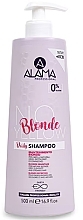 Szampon neutralizujący żółte odcienie do włosów farbowanych - Alama No Yellow Blonde Daily Shampoo — Zdjęcie N1