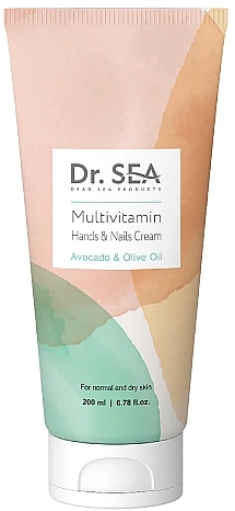 Multiwitaminowy krem do rąk i paznokci Avocado & Olive Oil - Dr.Sea Multivitamin Hands & Nails Cream — Zdjęcie N1