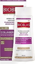 Kup PRZECENA! Szampon z kolagenem i keratyną do włosów cienkich i zniszczonych - Bioblas Collagen And Keratin Shampoo *