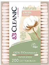 Patyczki kosmetyczne, 200 szt - Cleanic Naturals Virgin Cotton Buds — Zdjęcie N1