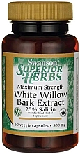 Kup Suplement diety z ekstraktem z kory wierzby białej, 500 mg - Swanson White Willow Bark Extract 