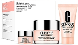 Kup Zestaw - Clinique Hydrate & Glow Gift Set (f/gel/50ml + f/mask/30ml + eye/cr/mini/5ml)