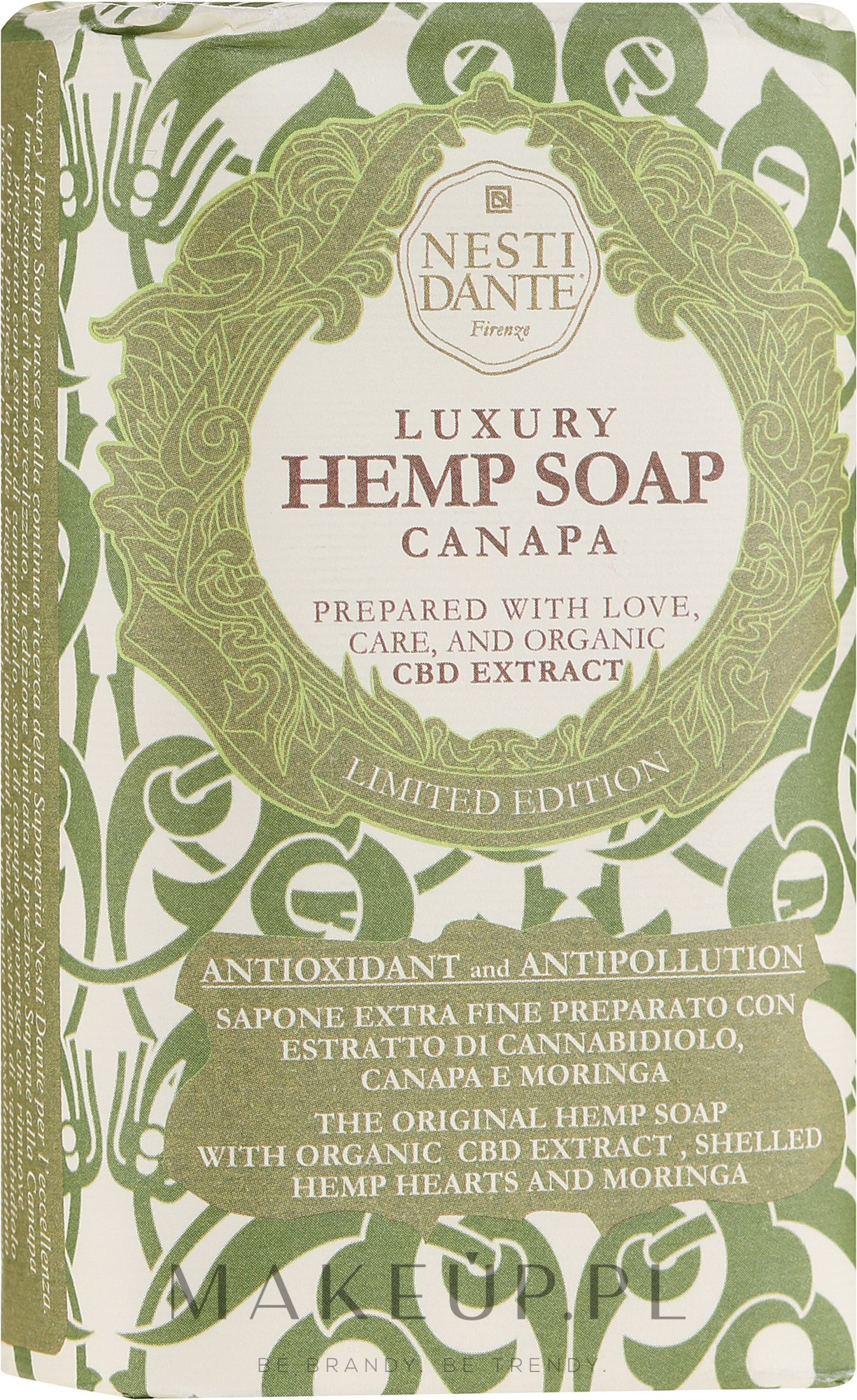Naturalne mydło w kostce Konopie - Nesti Dante Luxury Hemp Soap — Zdjęcie 250 g