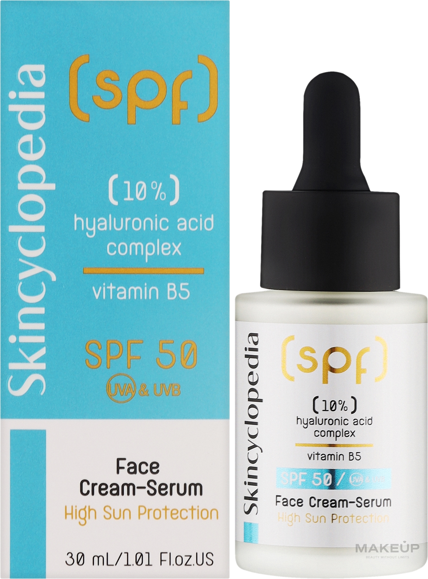 Nawilżające serum do twarzy - Skincyclopedia Face Cream Serum SPF50 — Zdjęcie 30 ml