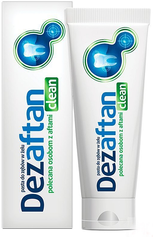 Pasta do zębów w żelu dla osób z aftami - Aflofarm Dezaftan Clean Toothpaste In Gel — Zdjęcie N1