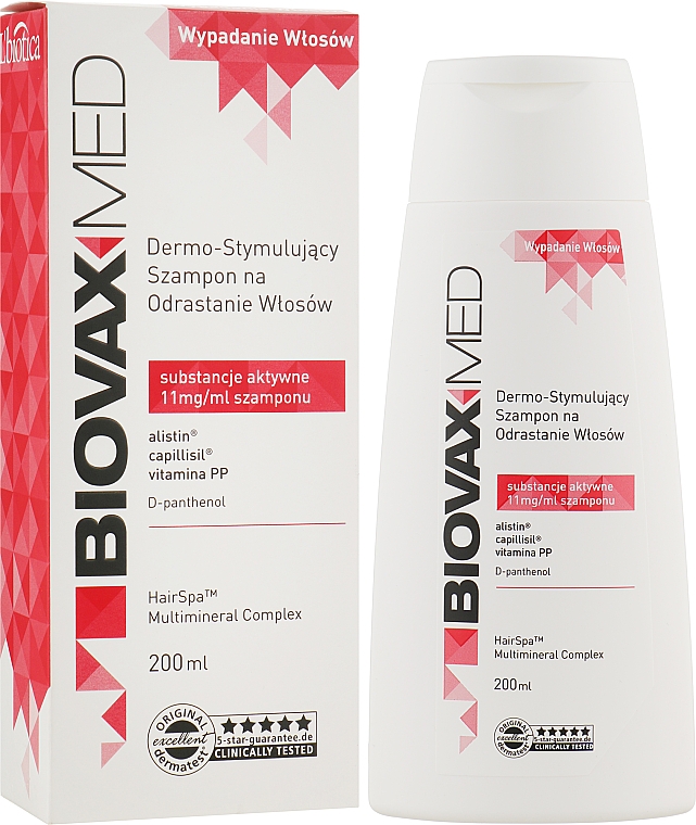 Dermo-stymulujący szampon na odrastanie włosów - Biovax Med Dermo-Stimulating Hair Regrowth Shampoo — Zdjęcie N2