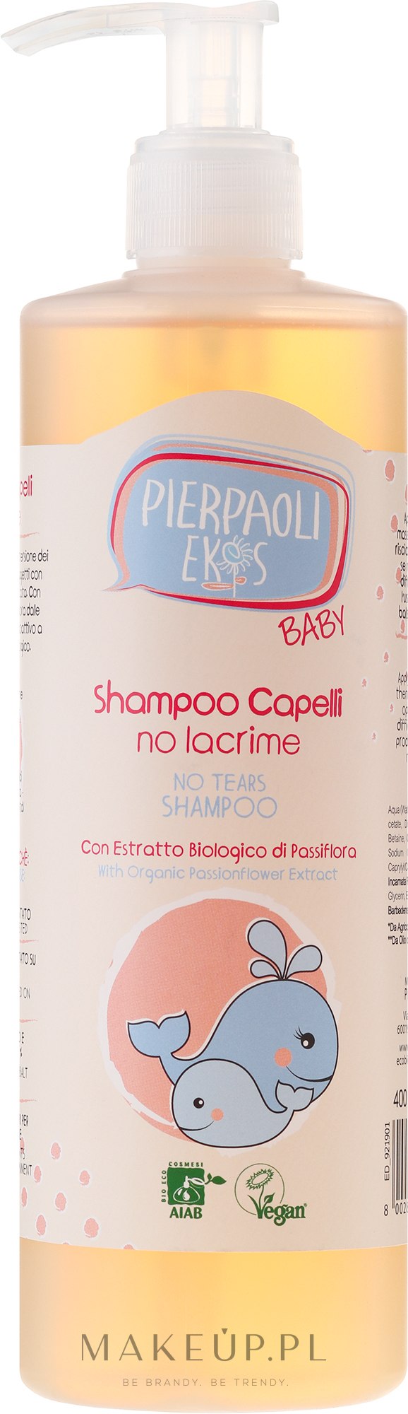 Delikatny szampon dla dzieci i niemowląt Bez łez - Ekos Baby No Tears Shampoo — Zdjęcie 400 ml