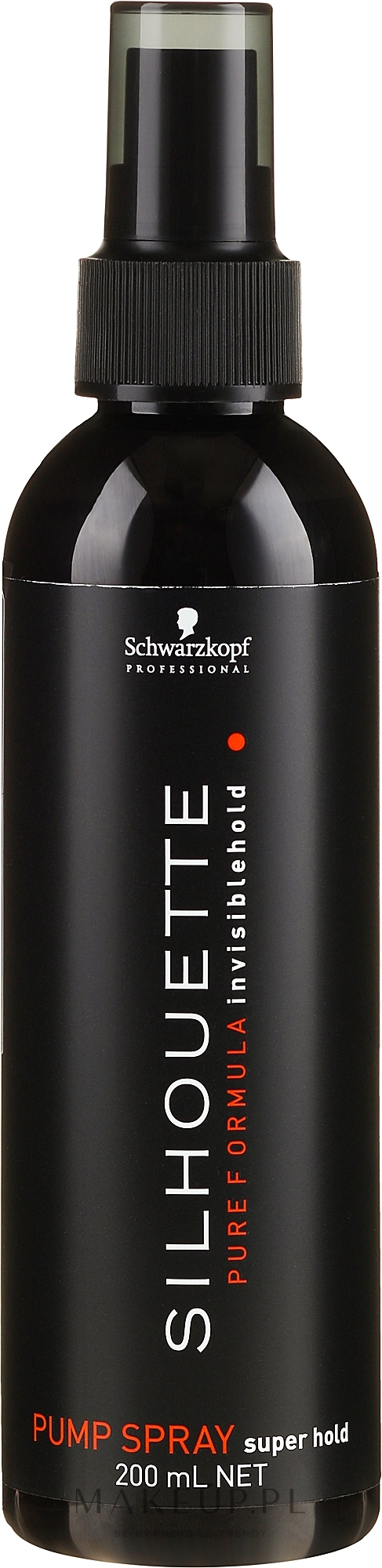 Supermocny lakier do włosów - Schwarzkopf Professional Silhouette Pumpspray Super Hold — Zdjęcie 200 ml