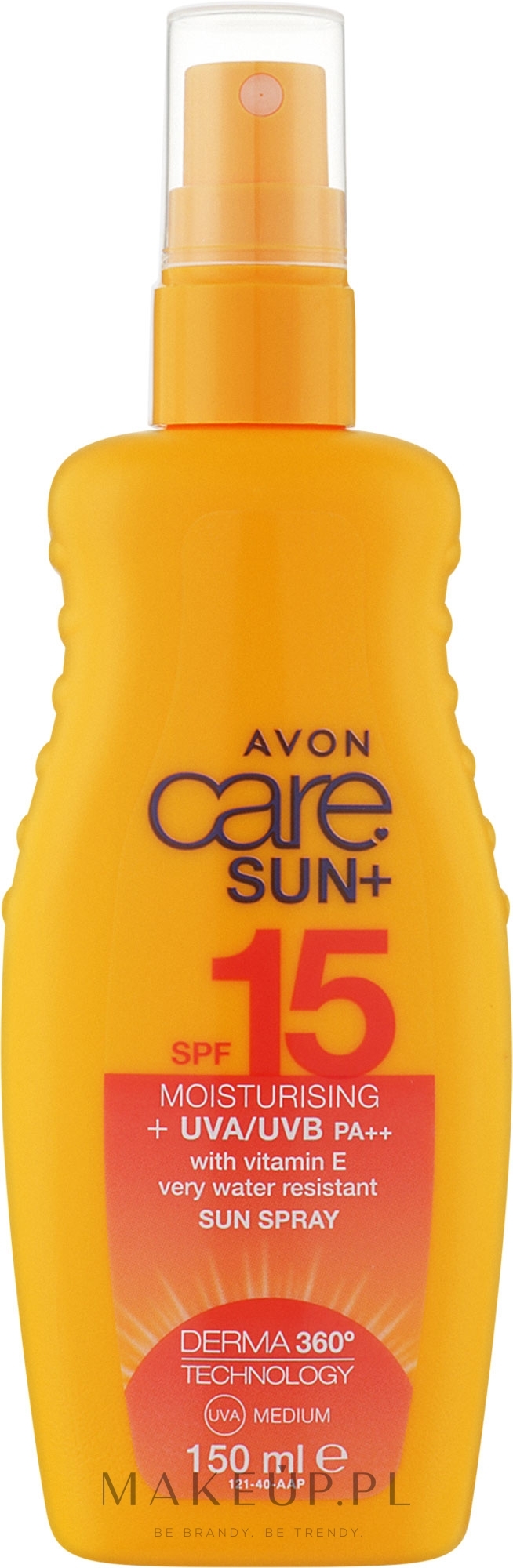 Nawilżający balsam w sprayu do opalania SPF 15 - Avon Moisturising Sun Spray — Zdjęcie 150 ml