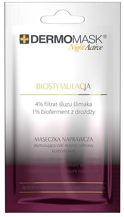 Maska na noc Biostymulacja - L'biotica Dermomask Biostimulation Night Active Repair Mask  — Zdjęcie N1