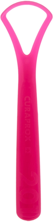 Mała jednokrawędziowa skrobaczka do języka CTC 201, różowa - Curaprox Tongue Cleaner — Zdjęcie N1
