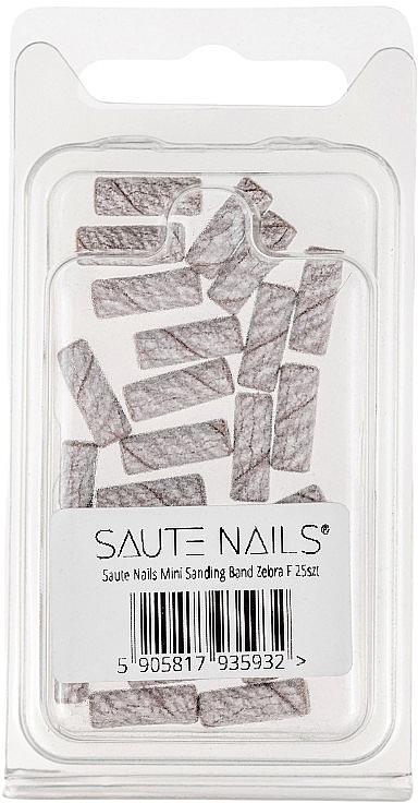 Tarcze ścierne do frezów, mini, F, 25 szt. - Saute Nails Zebra Mini Sanding Bands — Zdjęcie N1