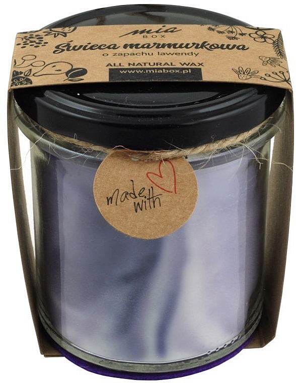 Świeca marmurkowa o zapachu lawendy - Miabox Candle — Zdjęcie N1