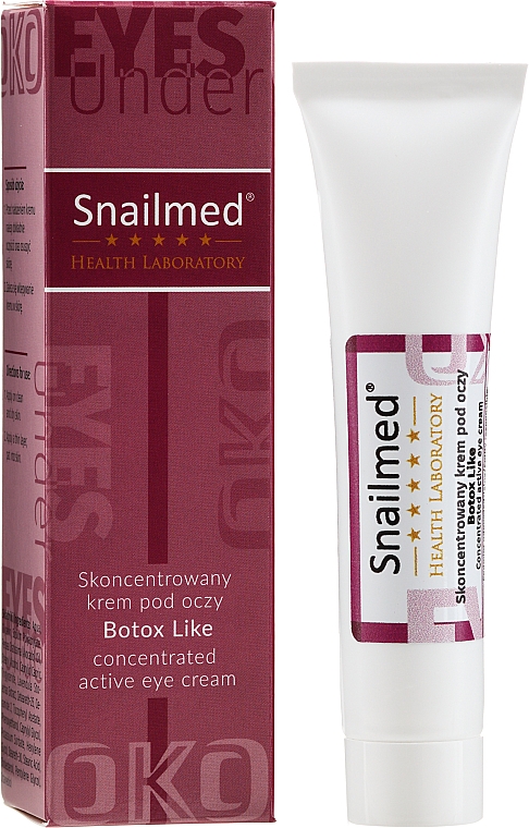 Skoncentrowany krem pod oczy na zmarszczki - Snailmed Botox Like Active Eye Cream — Zdjęcie N2