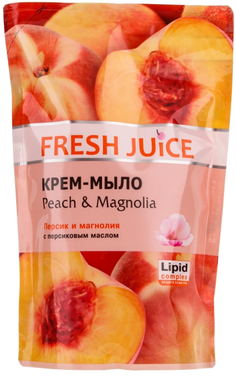 Kremowe mydło Brzoskwinia i magnolia - Fresh Juice Peach & Magnolia (uzupełnienie) — Zdjęcie N1