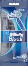 Jednorazowe maszynki do golenia, 5 szt. - Gillette Blue II Chromium — Zdjęcie N1