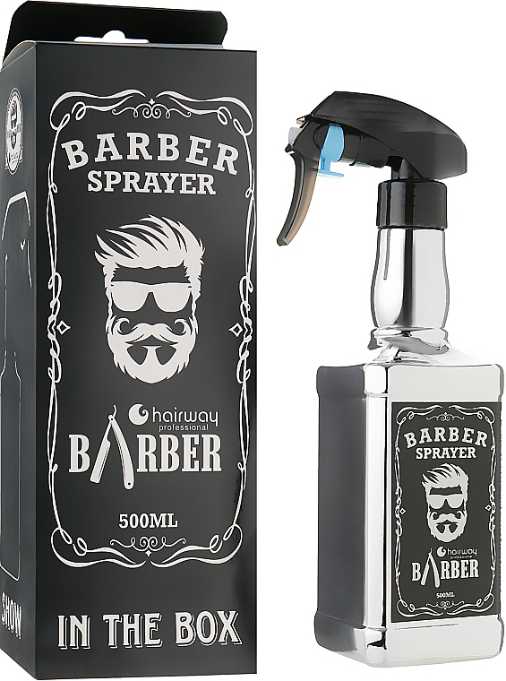 Spryskiwacz fryzjerski, srebrny - Hairway Barber Sprayer — Zdjęcie N1