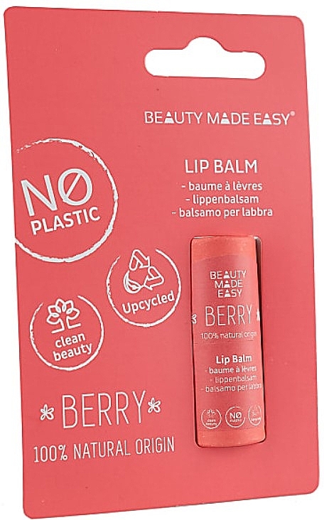 Balsam do ust Jagody - Beauty Made Easy Paper Tube Lip Balm Berry — Zdjęcie N1