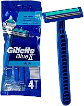 4-częściowy zestaw jednorazowych maszynek do golenia - Gillette Blue II Plus — Zdjęcie N2