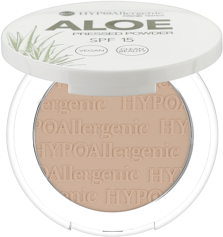 Puder prasowany SPF 15 - Bell Hypo Allergenic Aloe Pressed Powder SPF15 — Zdjęcie N1