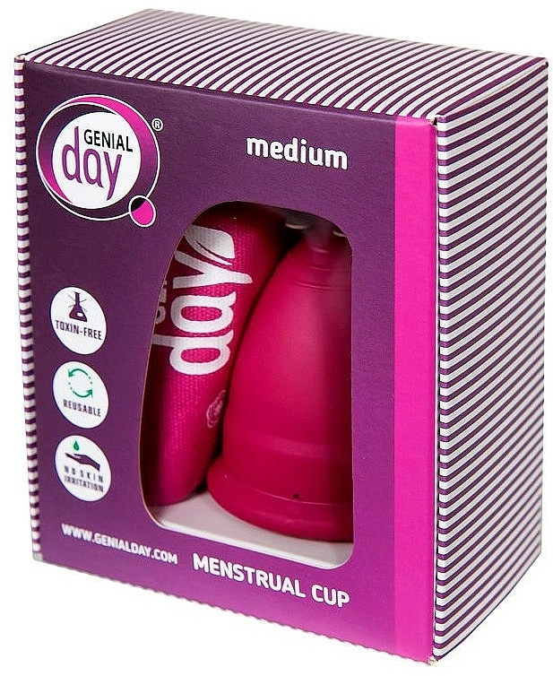 Kubeczek menstruacyjny, rozmiar M - Genial Day Menstrual Cup — Zdjęcie N1