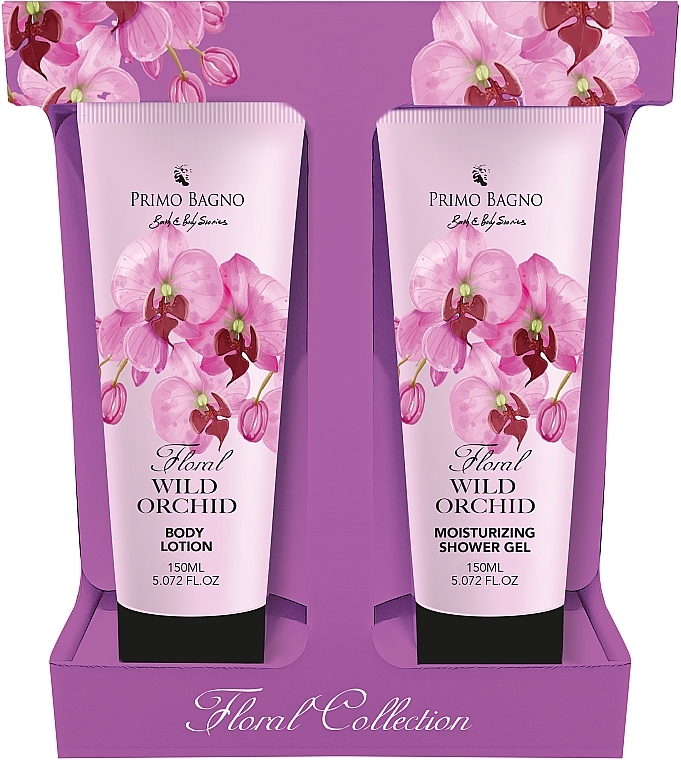 Zestaw - Primo Bagno Floral Collection Floral Wild Orchid (b/lot/150ml + sh/gel/150ml) — Zdjęcie N1