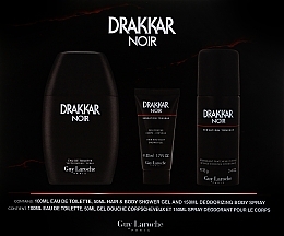 PRZECENA! Guy Laroche Drakkar Noir - Zestaw (edt/100ml+sh/żel/50ml+deo/150ml) * — Zdjęcie N1