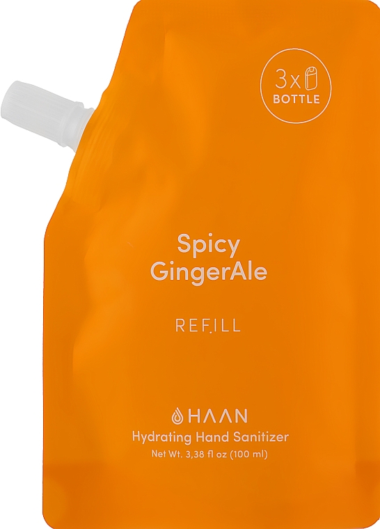 Nawilżający spray do dezynfekcji rąk - HAAN Hydrating Hand Sanitizer Spicy Ginger Ale (wkład uzupełniający) — Zdjęcie N1