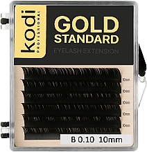 Sztuczne rzęsy Gold Standart B 0.10 (6 rzędów: 10 mm) - Kodi Professional — Zdjęcie N1