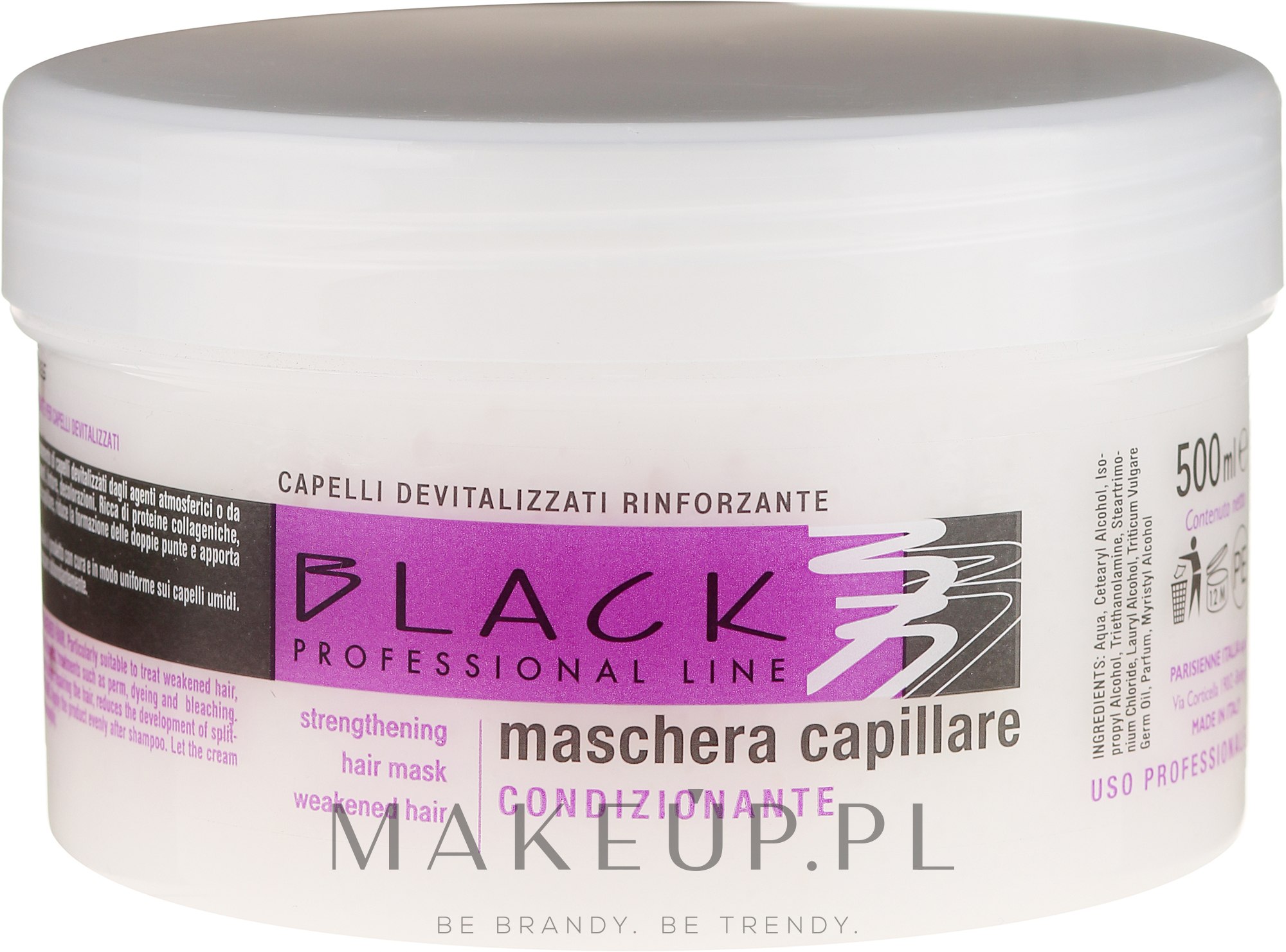 Maska wzmacniająca do włosów osłabionych - Black Professional Line Strengthening Hair Mask — Zdjęcie 500 ml