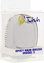 Kup Szczotka do włosów, srebrna - Twish Spiky 3 Hair Brush Shining Silver