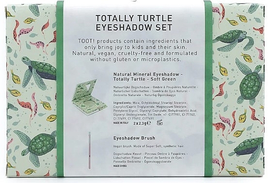 Zestaw - Toot! Totally Turtle Eyeshadow Box Set (eyesh/2,3g + brush/1pcs) — Zdjęcie N3