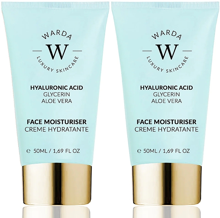 Zestaw - Warda Skin Hydration Boost Hyaluronic Acid Moisturizer (face/cr/2x50ml) — Zdjęcie N1