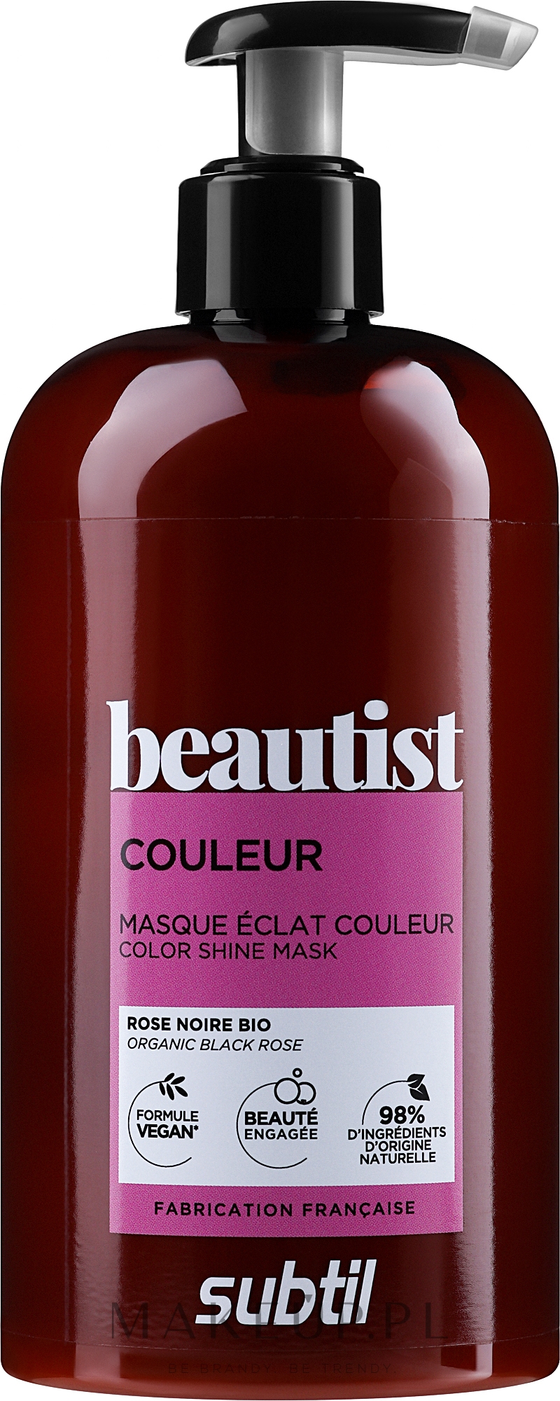 Maska do włosów farbowanych Kolor i blask - Laboratoire Ducastel Subtil Beautist Color Shine Mask — Zdjęcie 500 ml