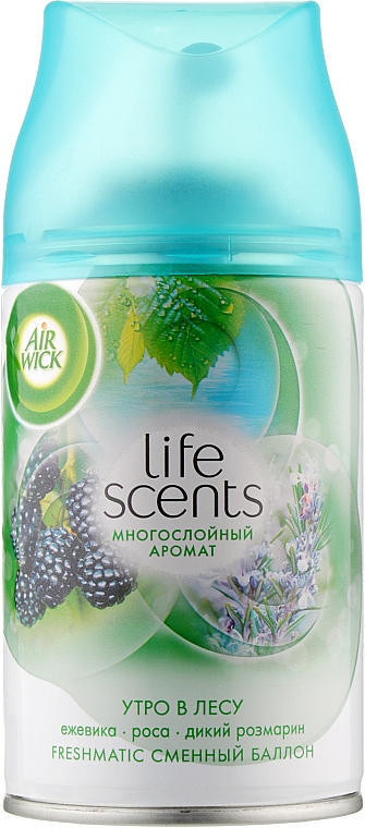 Wymienna butelka do odświeżacza powietrza Poranek w lesie - Air Wick Freshmatic Life Scents — Zdjęcie N1