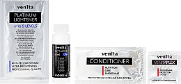 PRZECENA! Rozjaśniacz do włosów o 9 tonów - Venita Plex Platinum Lightener * — Zdjęcie N2