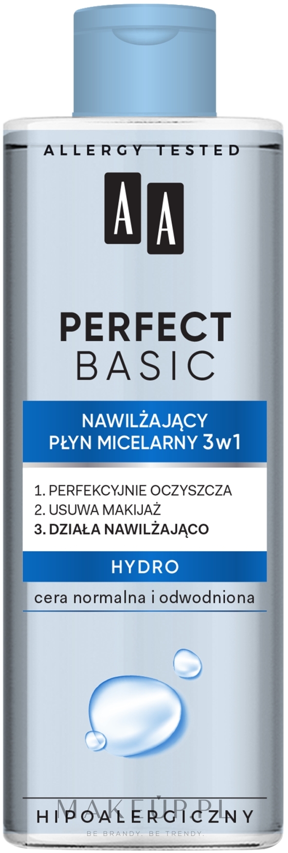 Nawilżający płyn micelarny 3 w 1 - AA Perfect Basic 3-in-1 Hydro Micellar Water — Zdjęcie 200 ml