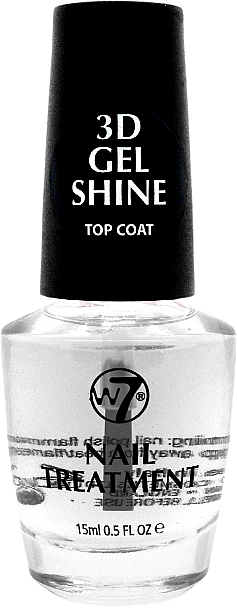 Top do lakierów żelowych - W7 Cosmetics 3D Gel Shine Shine Top Coat — Zdjęcie N1