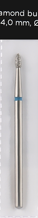 Frez diamentowy, podłużny, 1,8 mm, L-4 mm, niebieski - Head The Beauty Tools — Zdjęcie N1