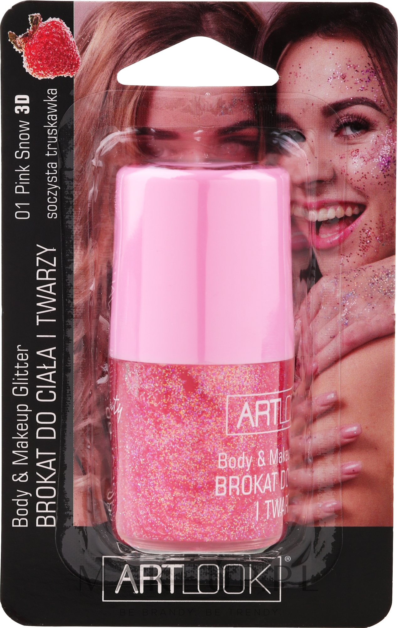 Brokat do twarzy i ciała - Artlook Body & Make Up Glitter — Zdjęcie 01 - Pink Snow