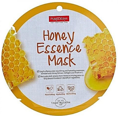 Maska do twarzy w płachcie z ekstraktem z miodu - Purederm Honey Essence Mask — Zdjęcie N1