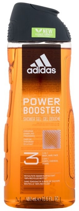 Żel pod prysznic 3 w 1 - Adidas Power Booster Shower Gel — Zdjęcie 400 ml