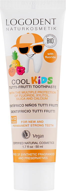 Żel do zębów dla dzieci - Logona Cool Kids Tutti Frutti Toothpaste — Zdjęcie N1